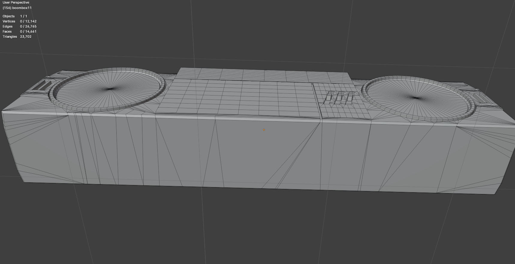 Retro Boom Box Ghetto Blaster 3D model_12