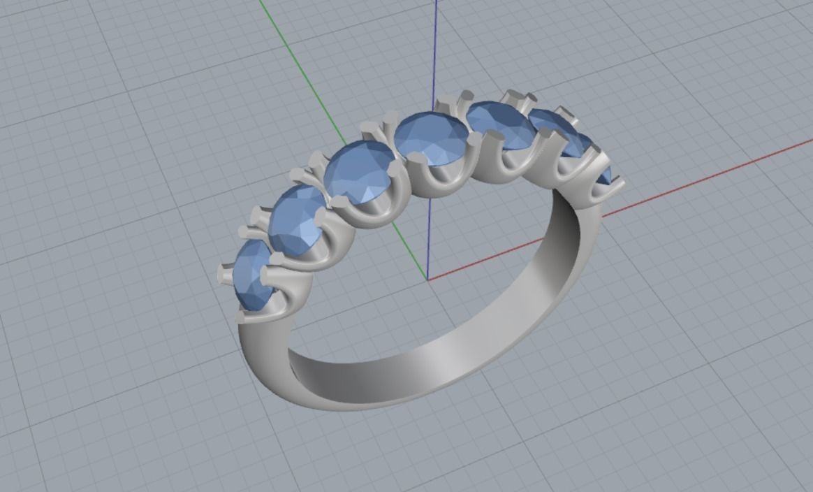 Engagement rings 3D print model_7