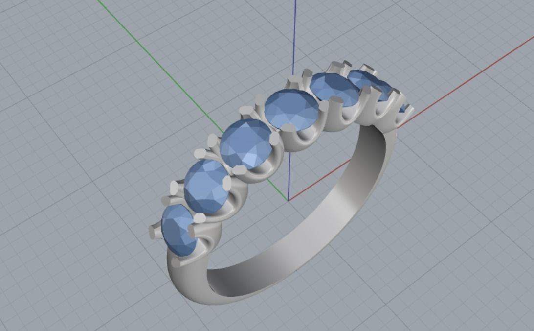 Engagement rings 3D print model_11