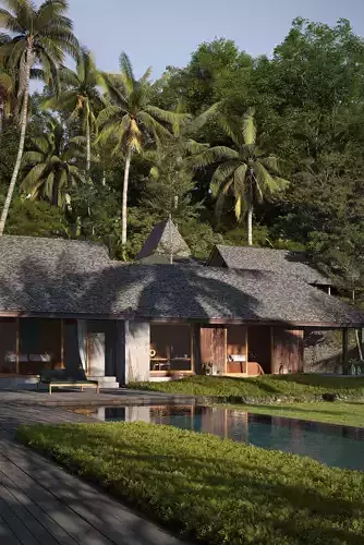 Exterior Scene of Balinese Villa