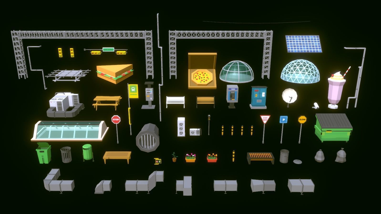 POLYGRUNT - Low Poly City Pack 3D ART Low-poly 3D model_28