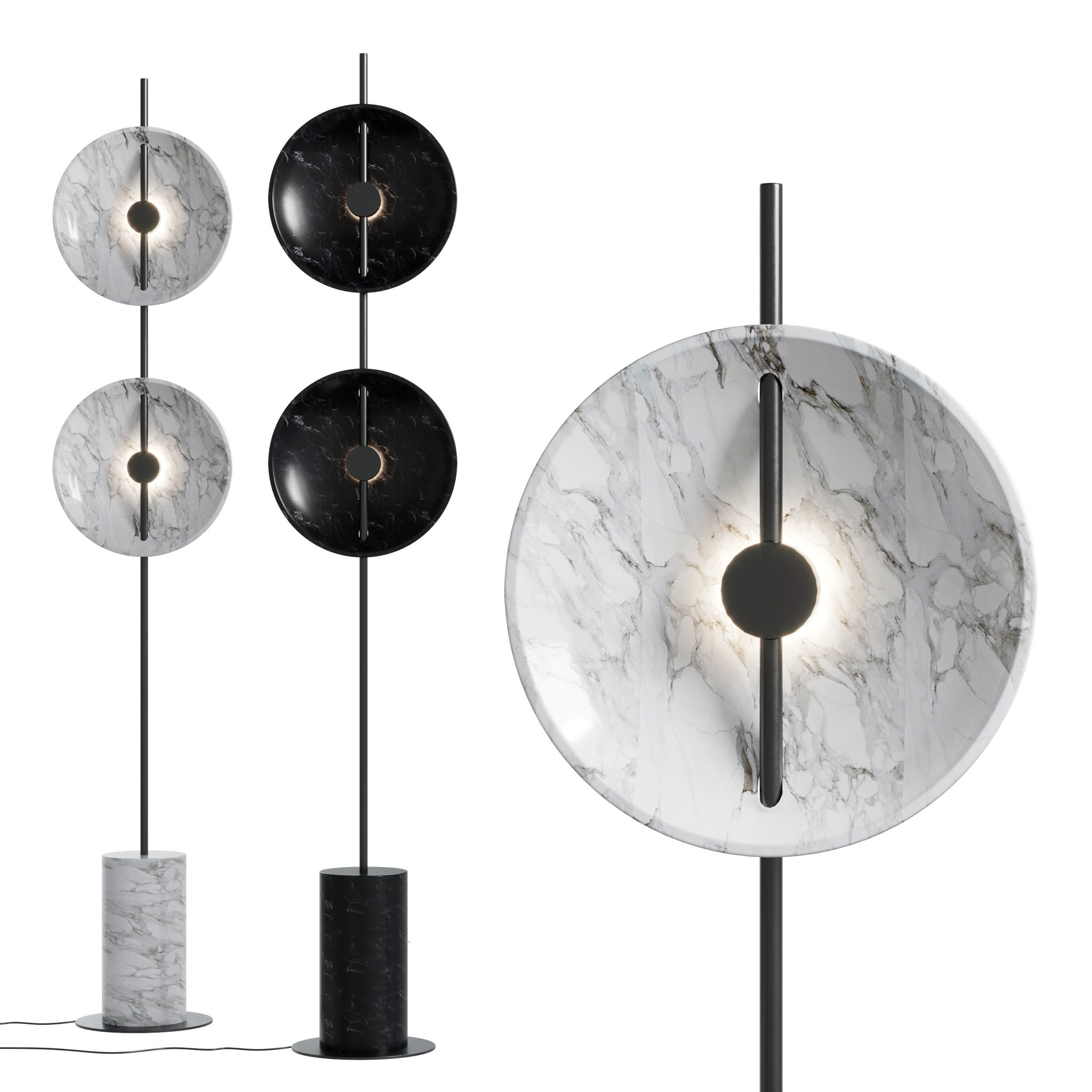 Rakamaba mito floor light Low-poly 3D model_2