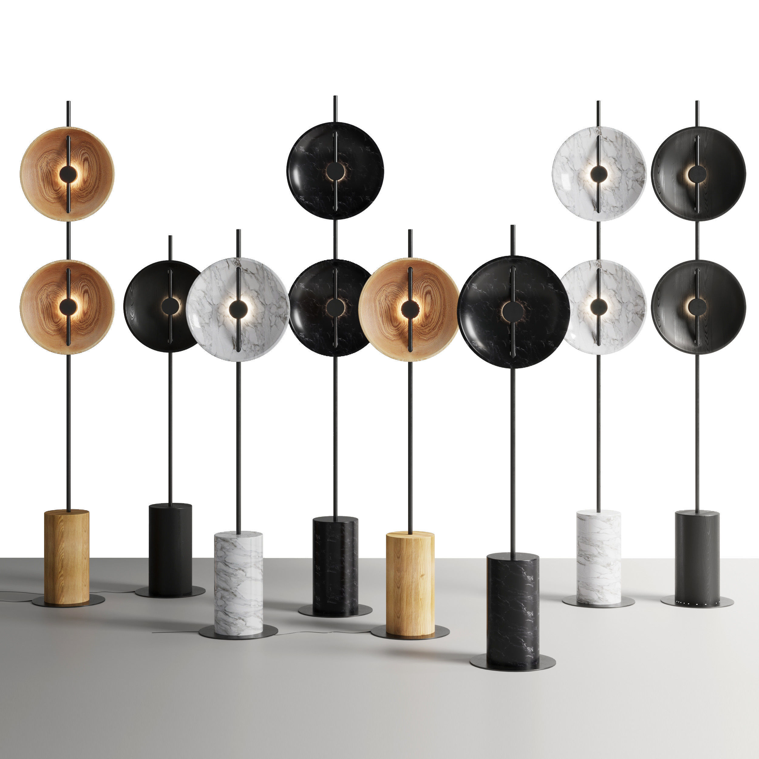 Rakamaba mito floor light Low-poly 3D model_3