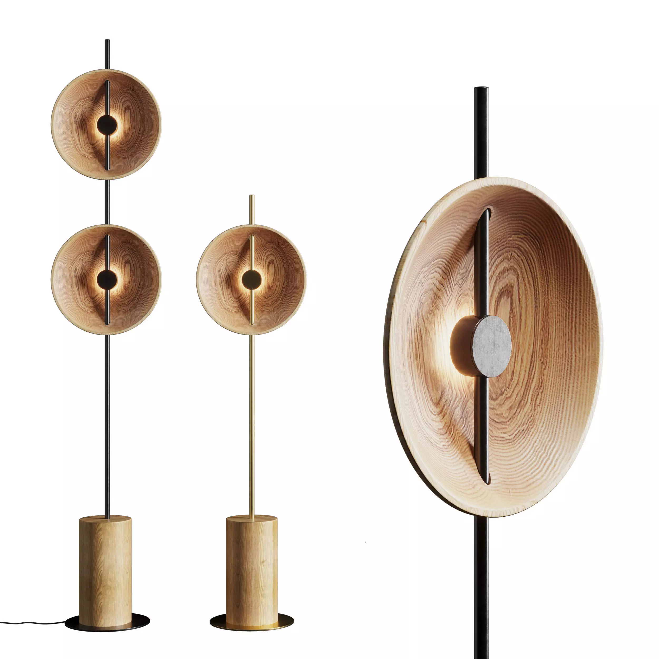 Rakamaba mito floor light Low-poly 3D model_0