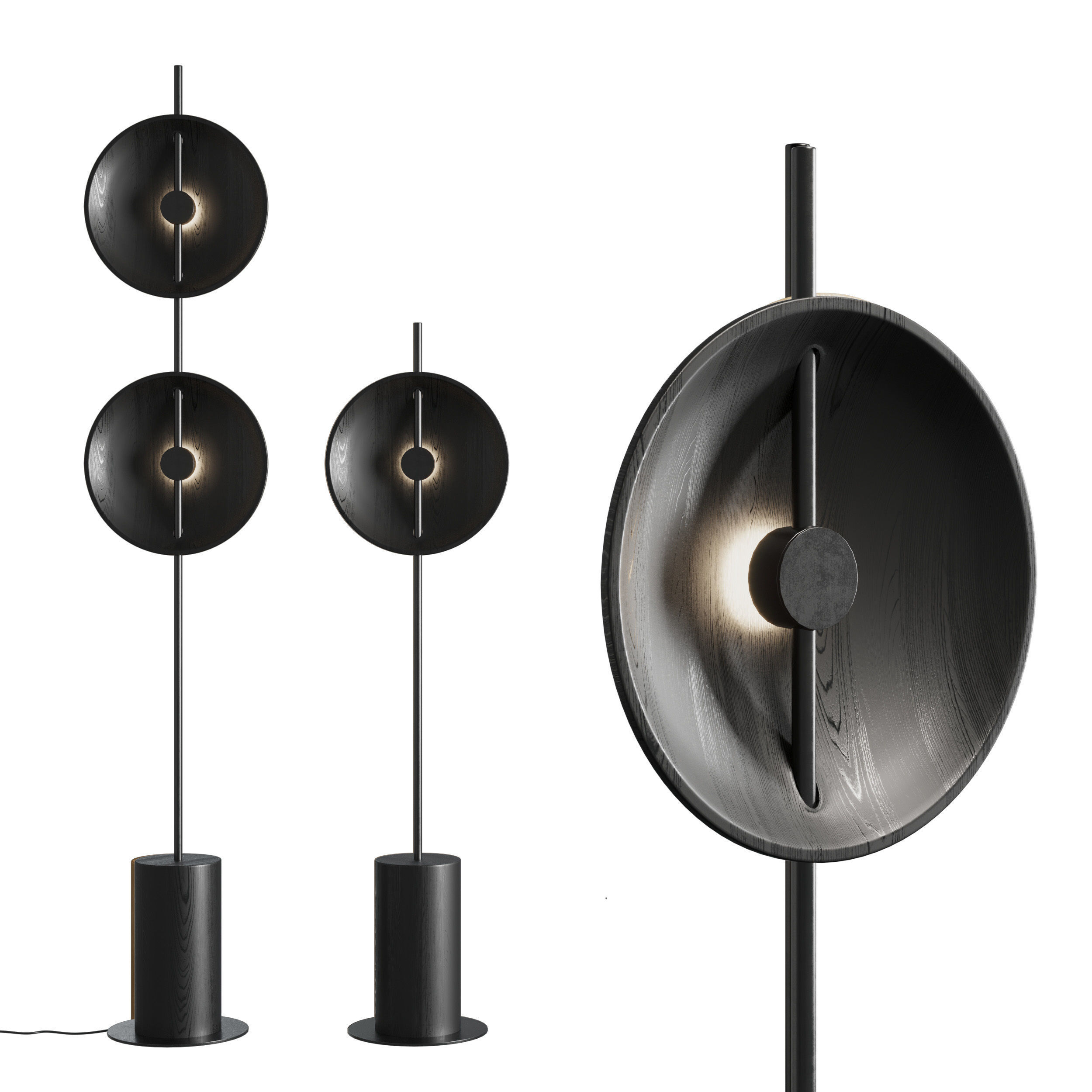 Rakamaba mito floor light Low-poly 3D model_1