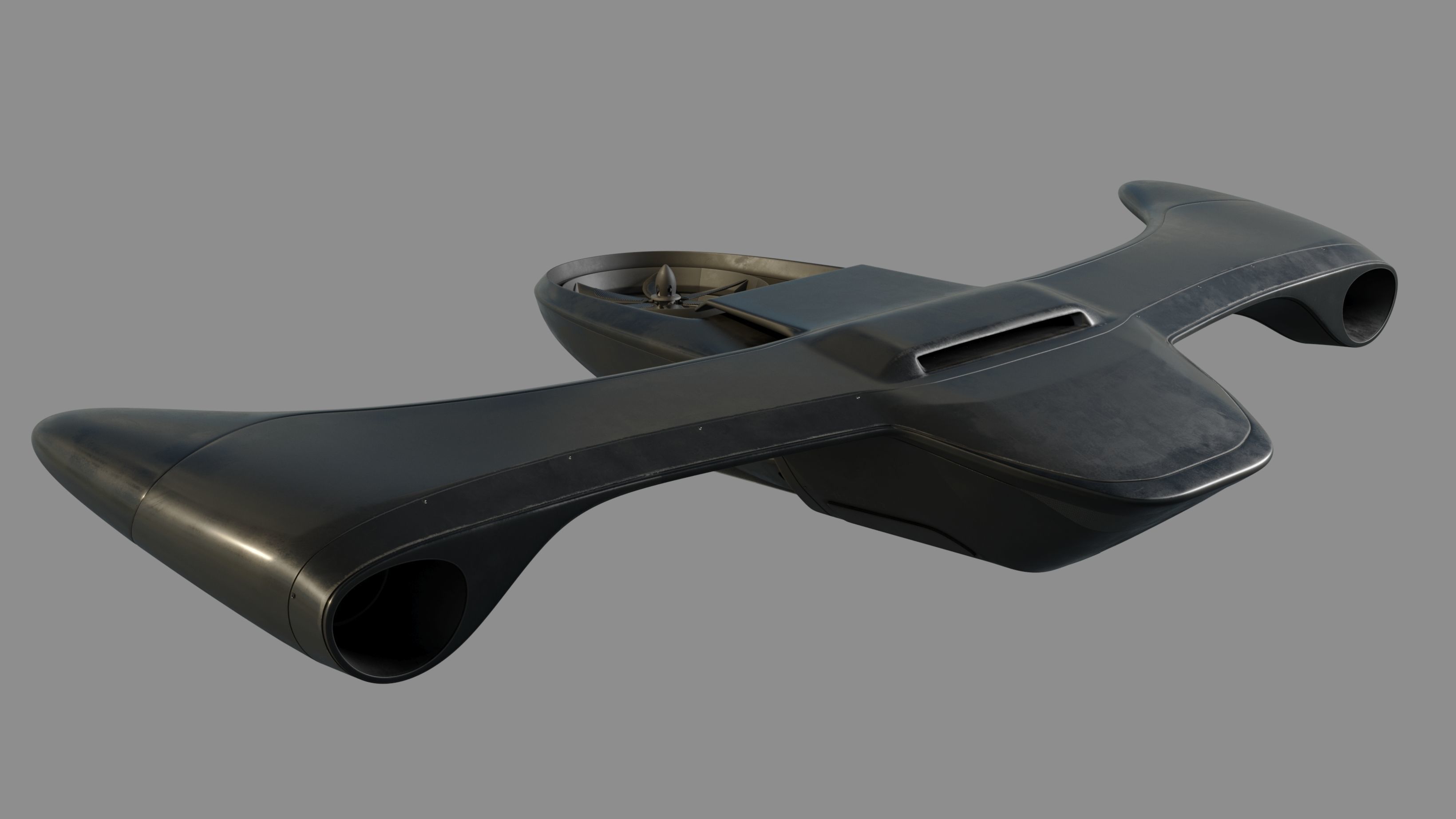Sci-fi Airplane  3D model_2