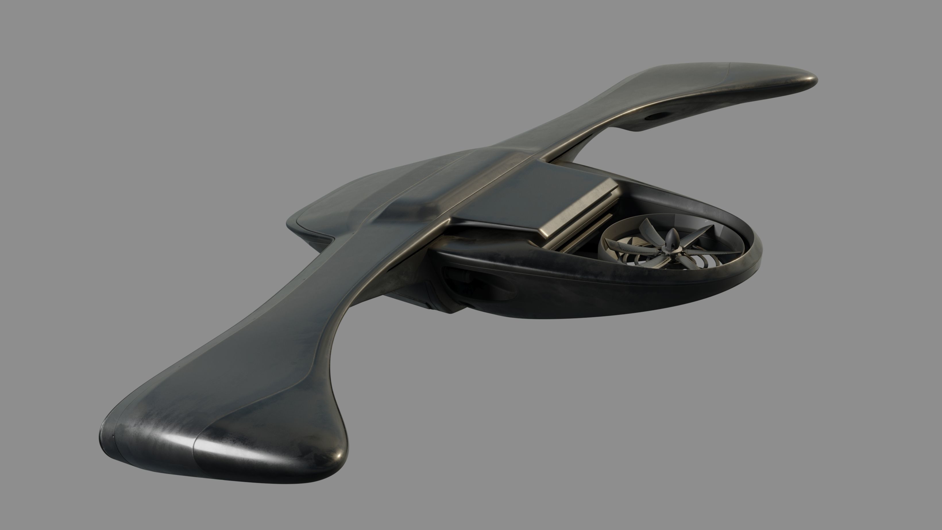 Sci-fi Airplane  3D model_3