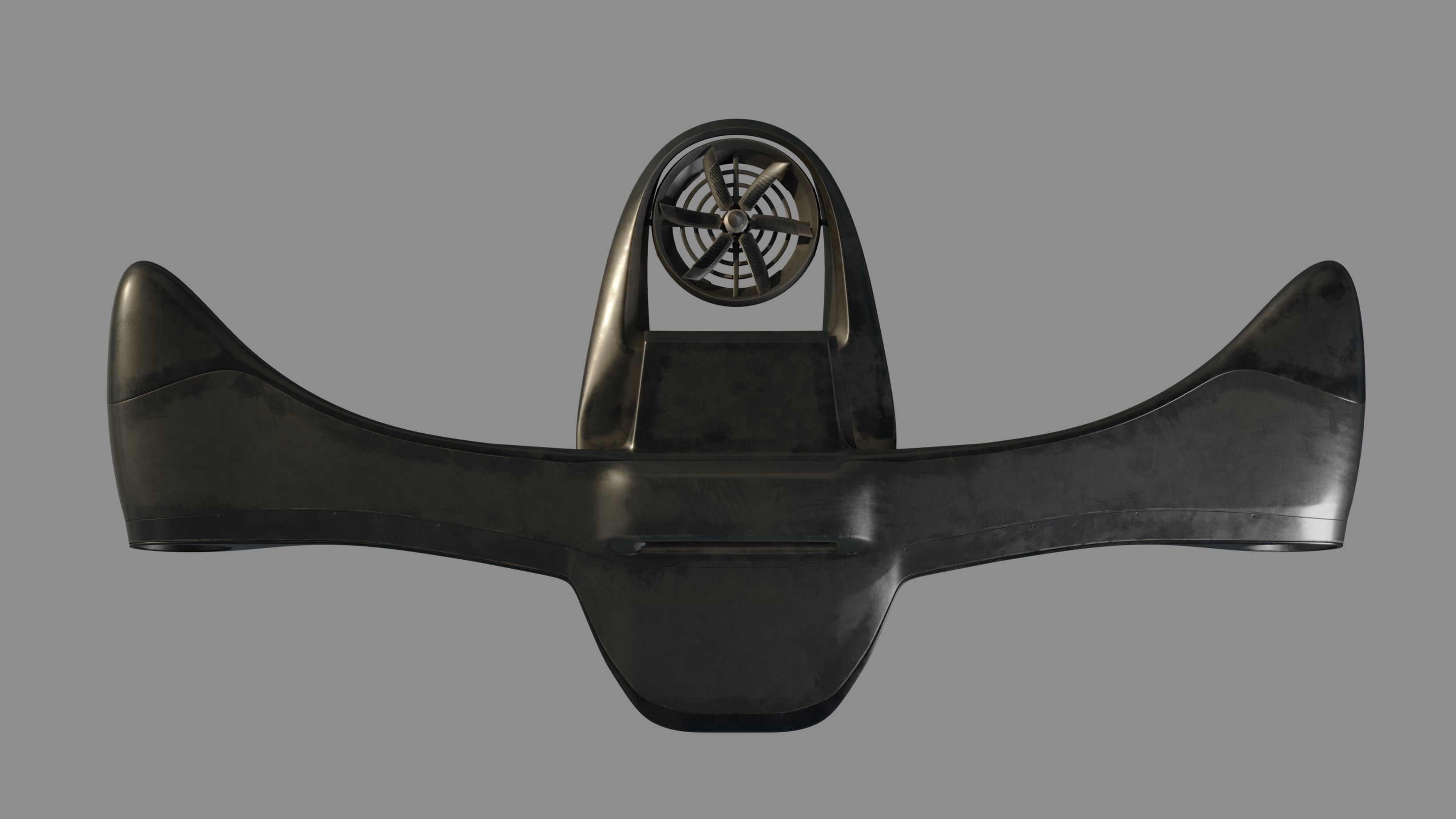 Sci-fi Airplane  3D model_4