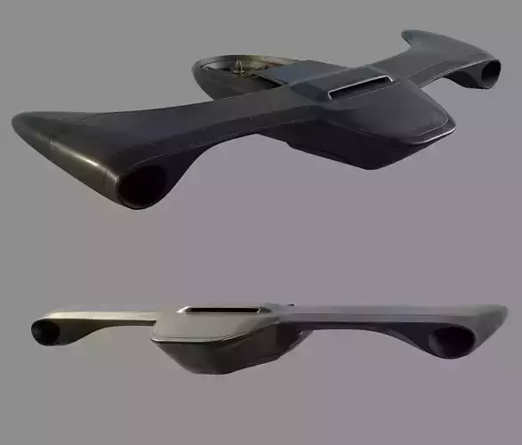Sci-fi Airplane  3D model