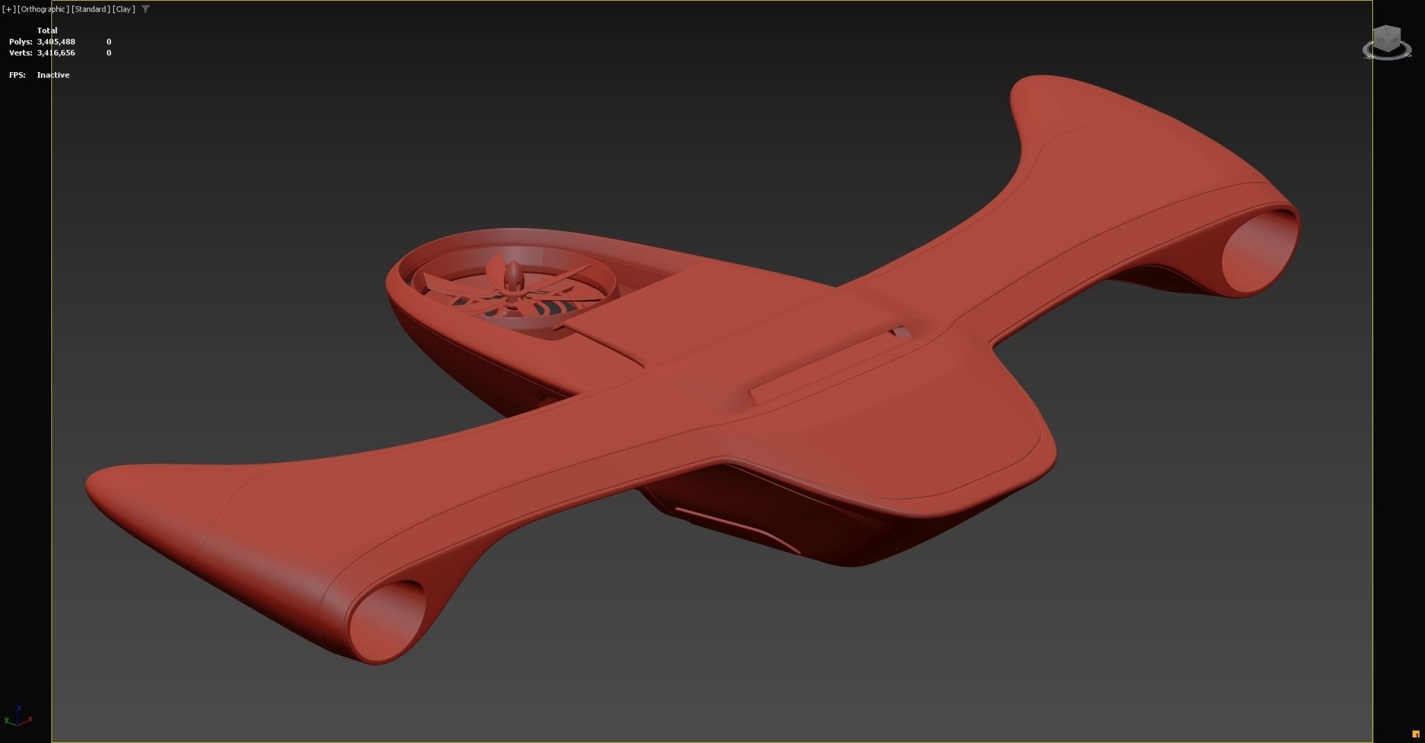 Sci-fi Airplane  3D model_23
