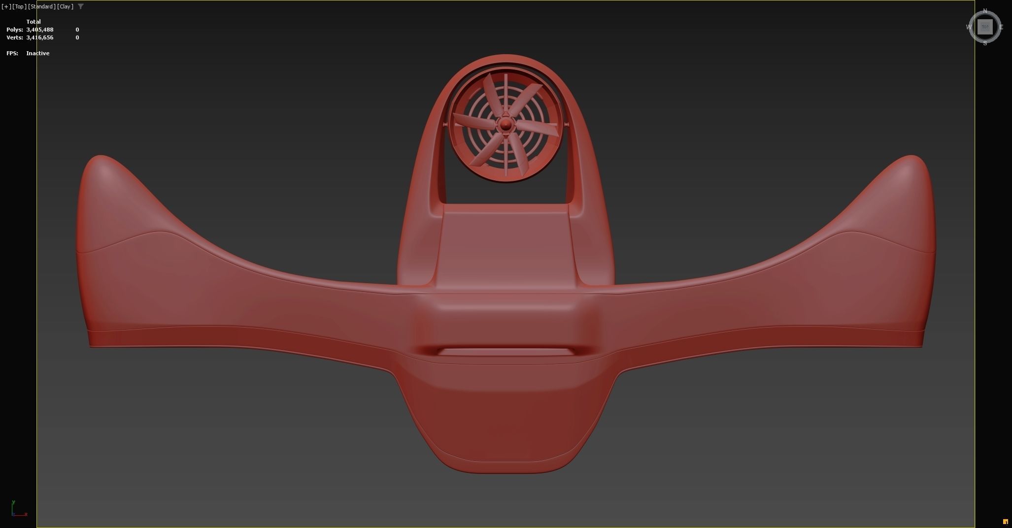 Sci-fi Airplane  3D model_13