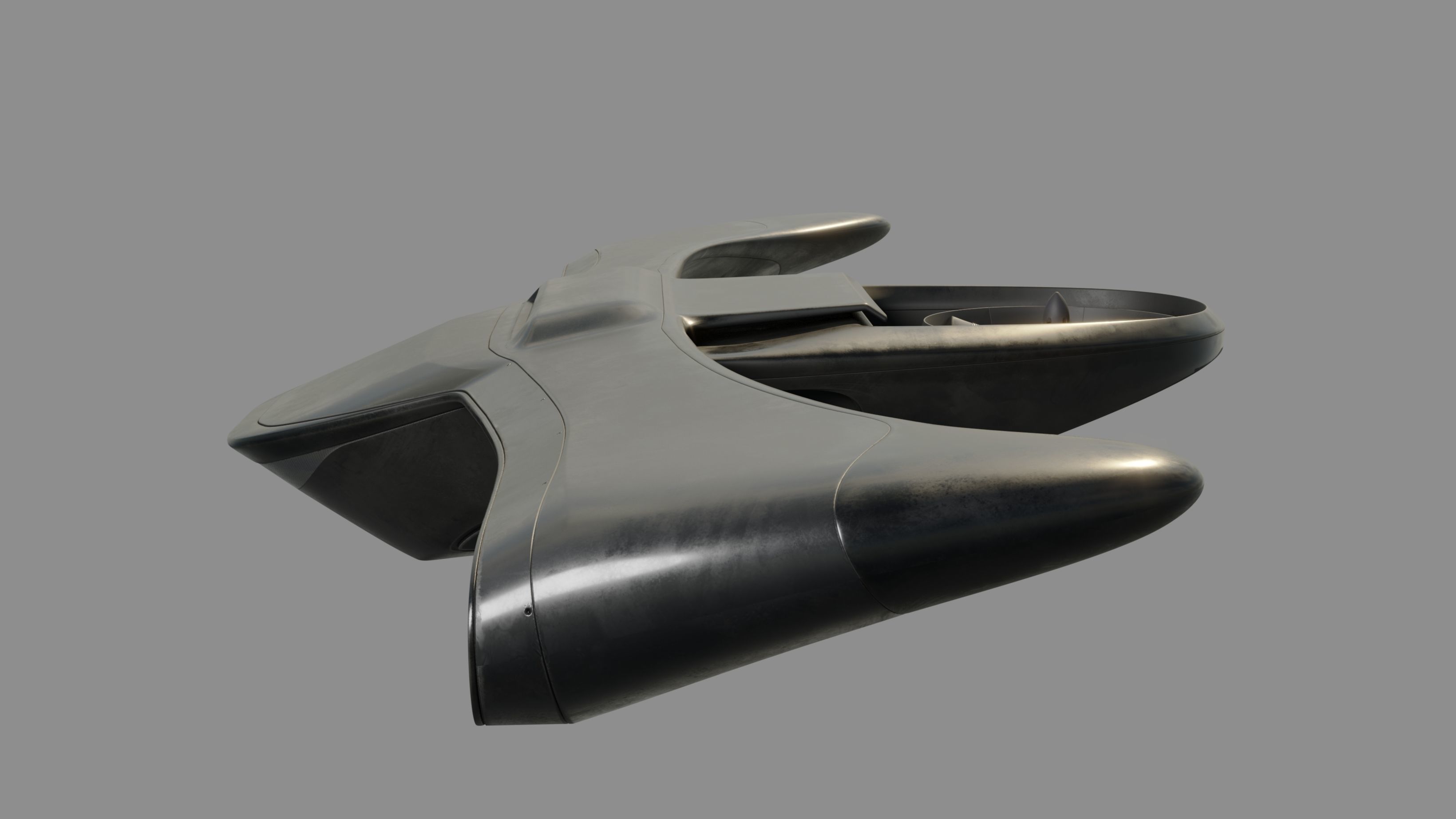 Sci-fi Airplane  3D model_9