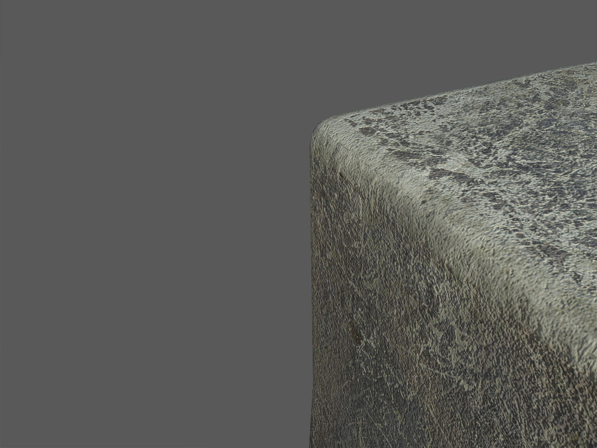 Concrete block 1x2x1 meters Low-poly 3D model_5