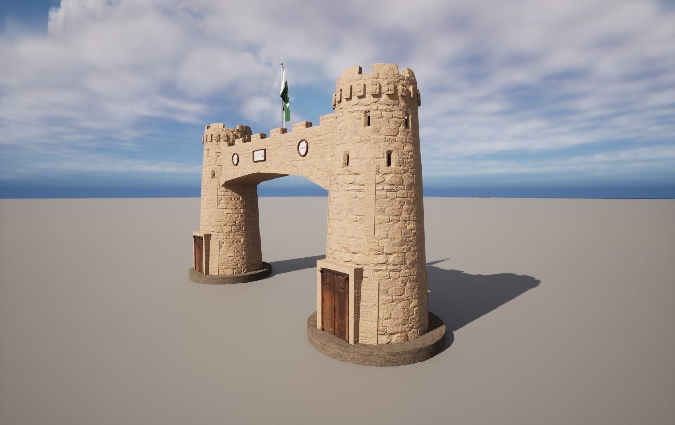 Bab-e-Khyber Low-poly 3D model_4