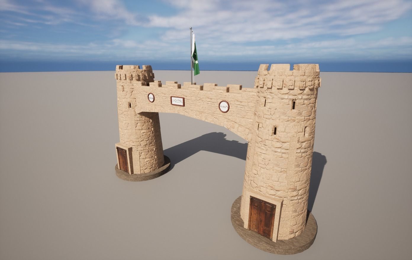 Bab-e-Khyber Low-poly 3D model_9