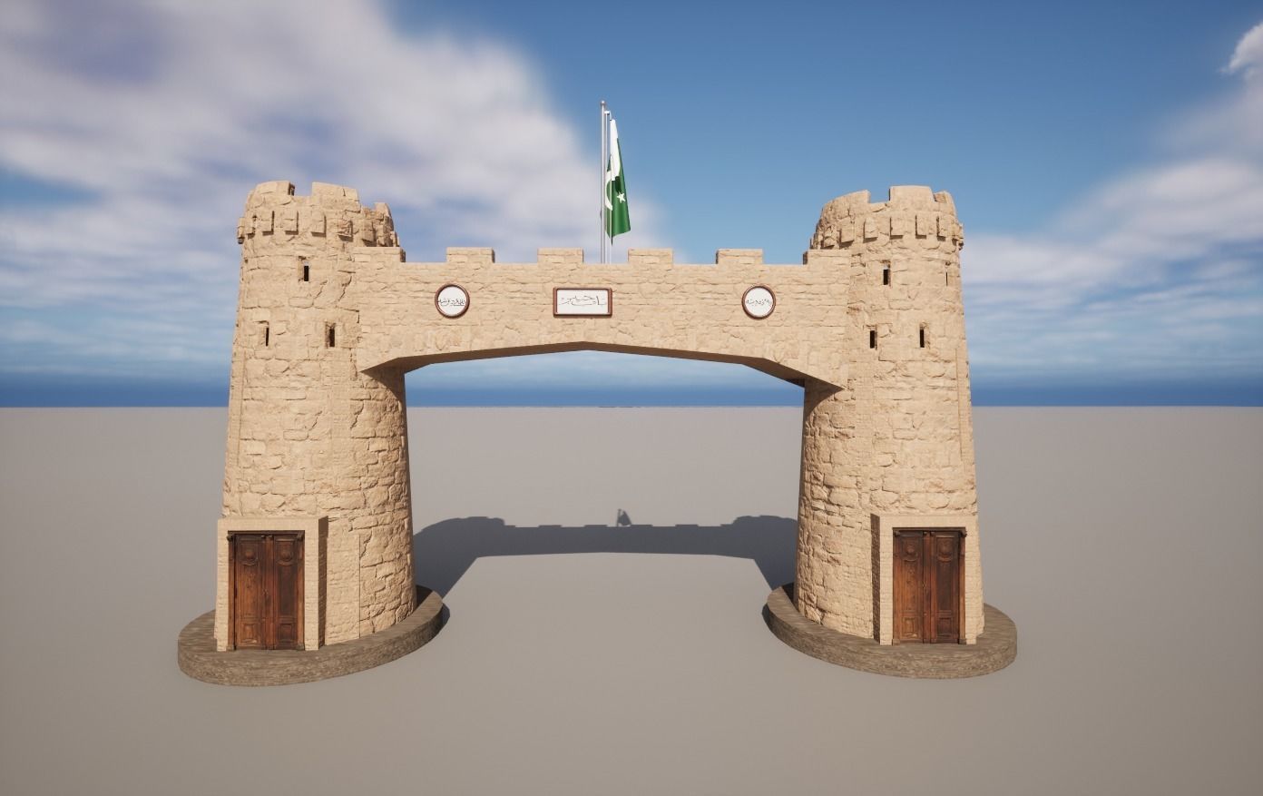 Bab-e-Khyber Low-poly 3D model_5