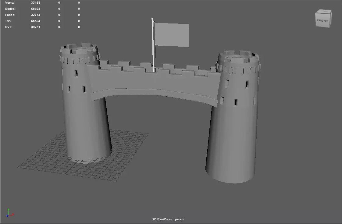 Bab-e-Khyber Low-poly 3D model_0