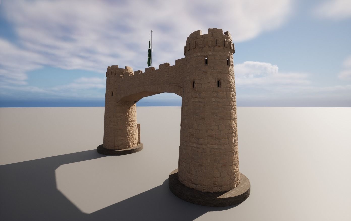 Bab-e-Khyber Low-poly 3D model_7