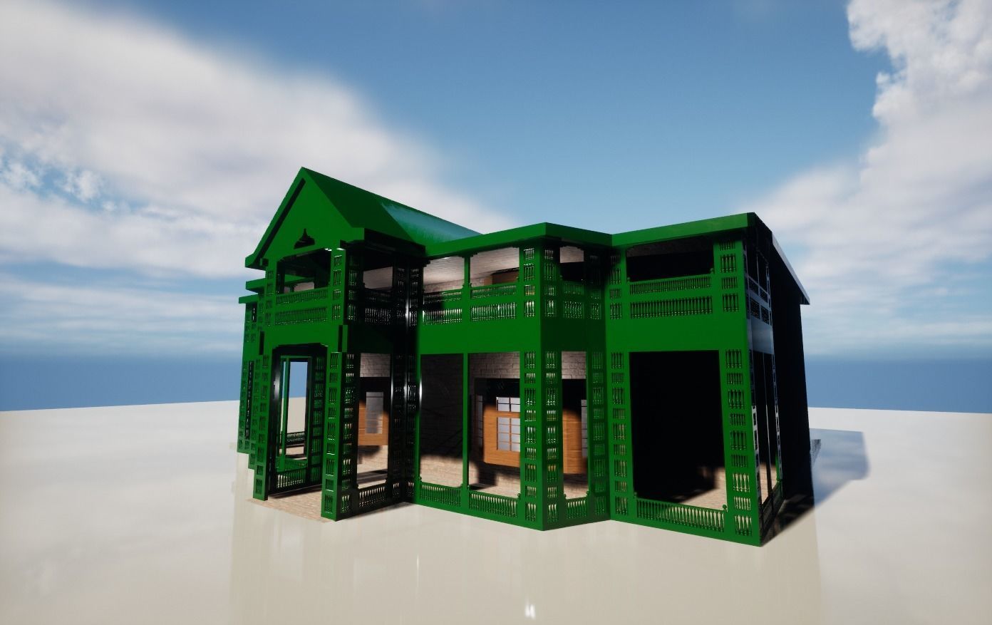 Quaid House Ziyarat Low-poly 3D model_5
