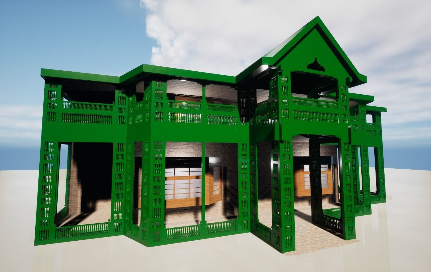 Quaid House Ziyarat Low-poly 3D model_4