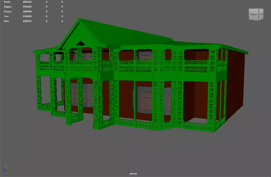 Quaid House Ziyarat Low-poly 3D model_0