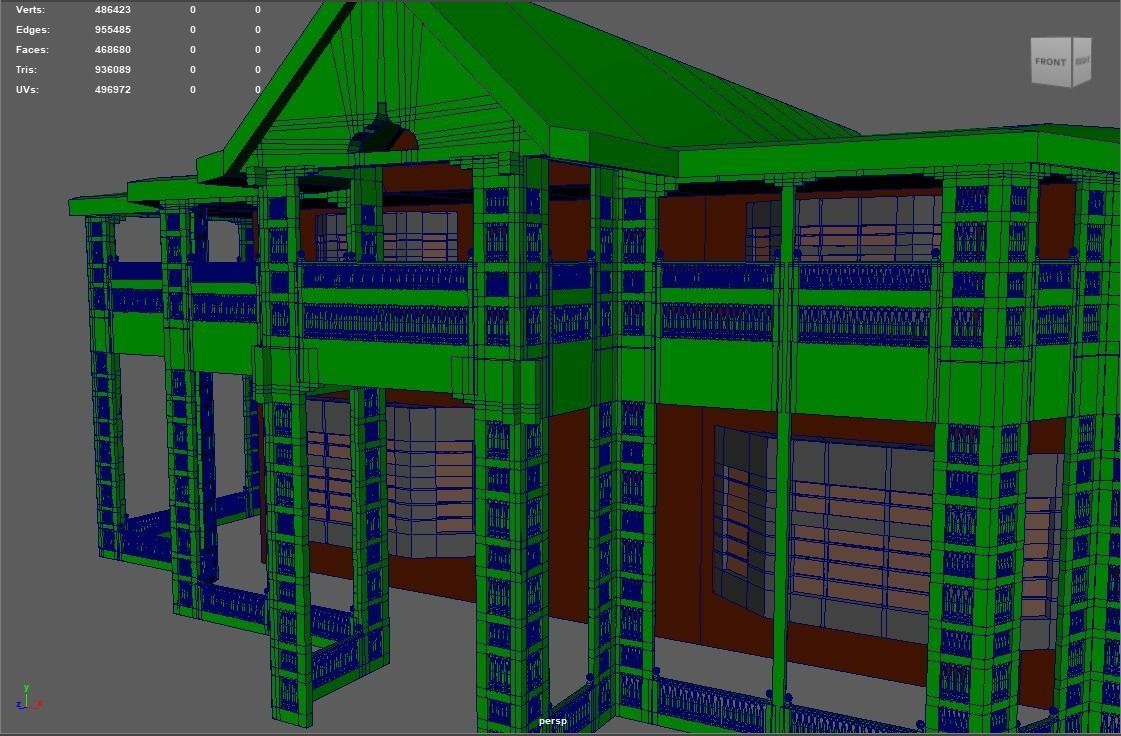 Quaid House Ziyarat Low-poly 3D model_2