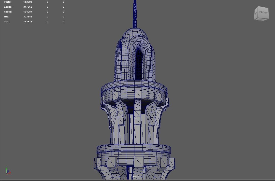Minar-e-Pakistan Low-poly 3D model_2