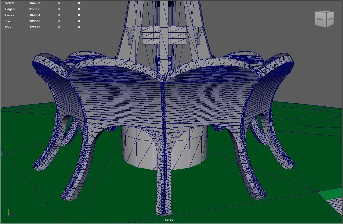 Minar-e-Pakistan Low-poly 3D model_3