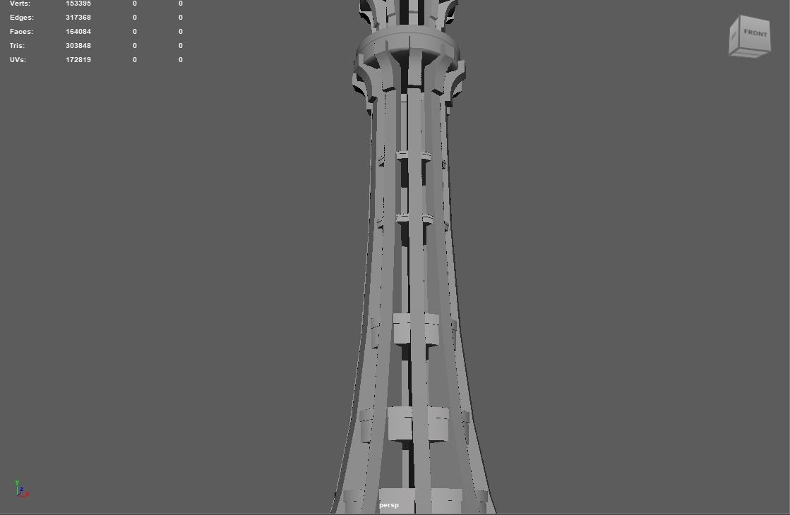 Minar-e-Pakistan Low-poly 3D model_1