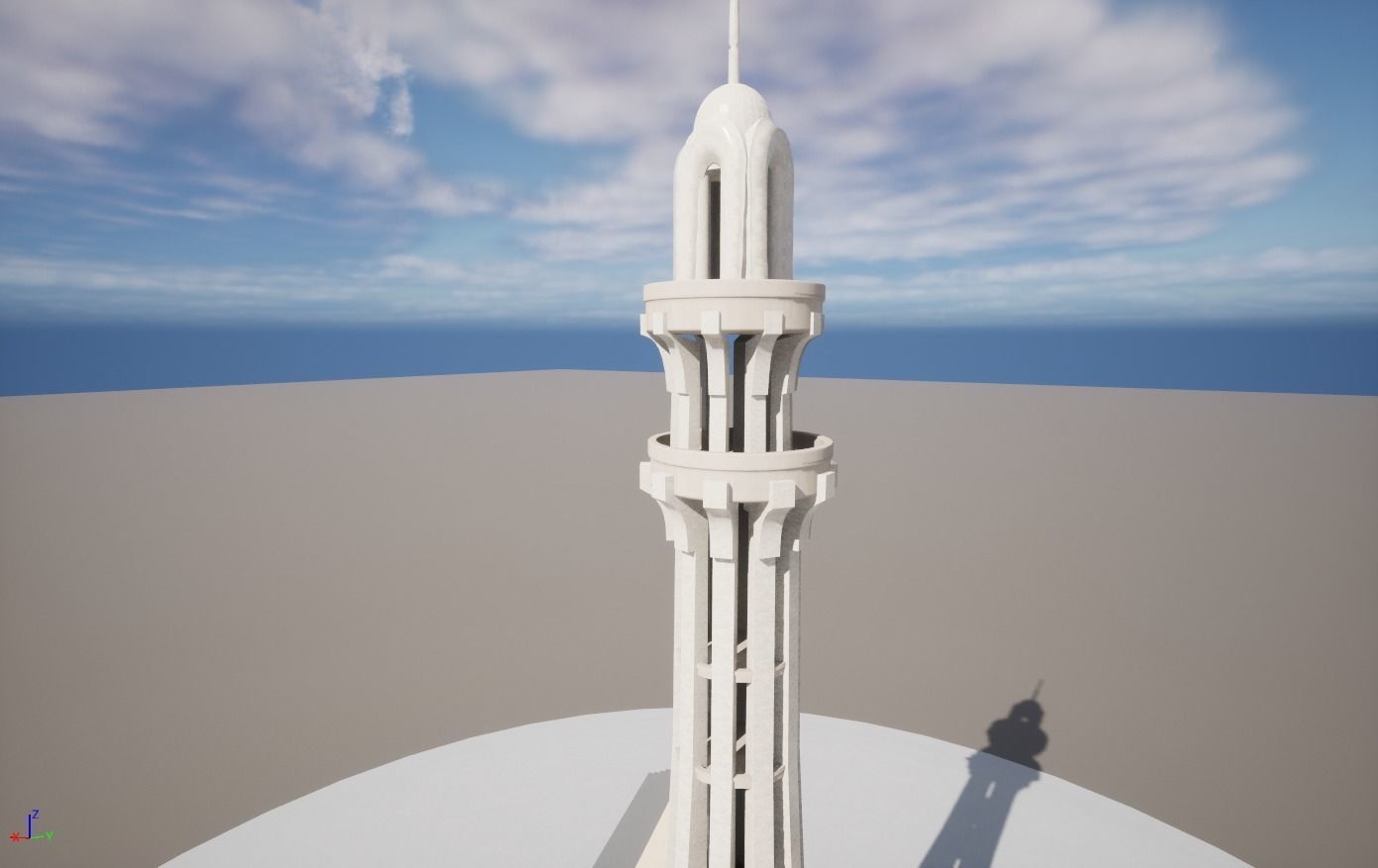 Minar-e-Pakistan Low-poly 3D model_7