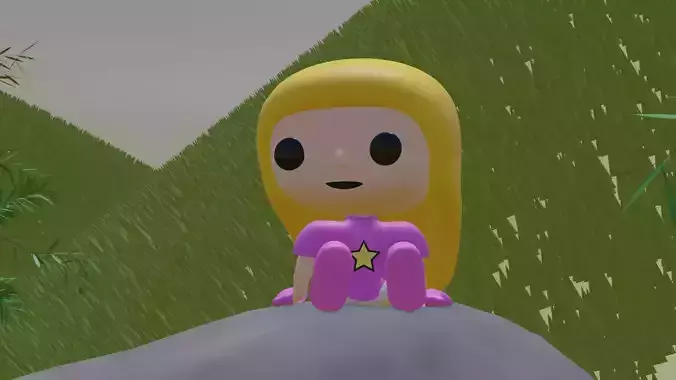 Chibi Character pink girl