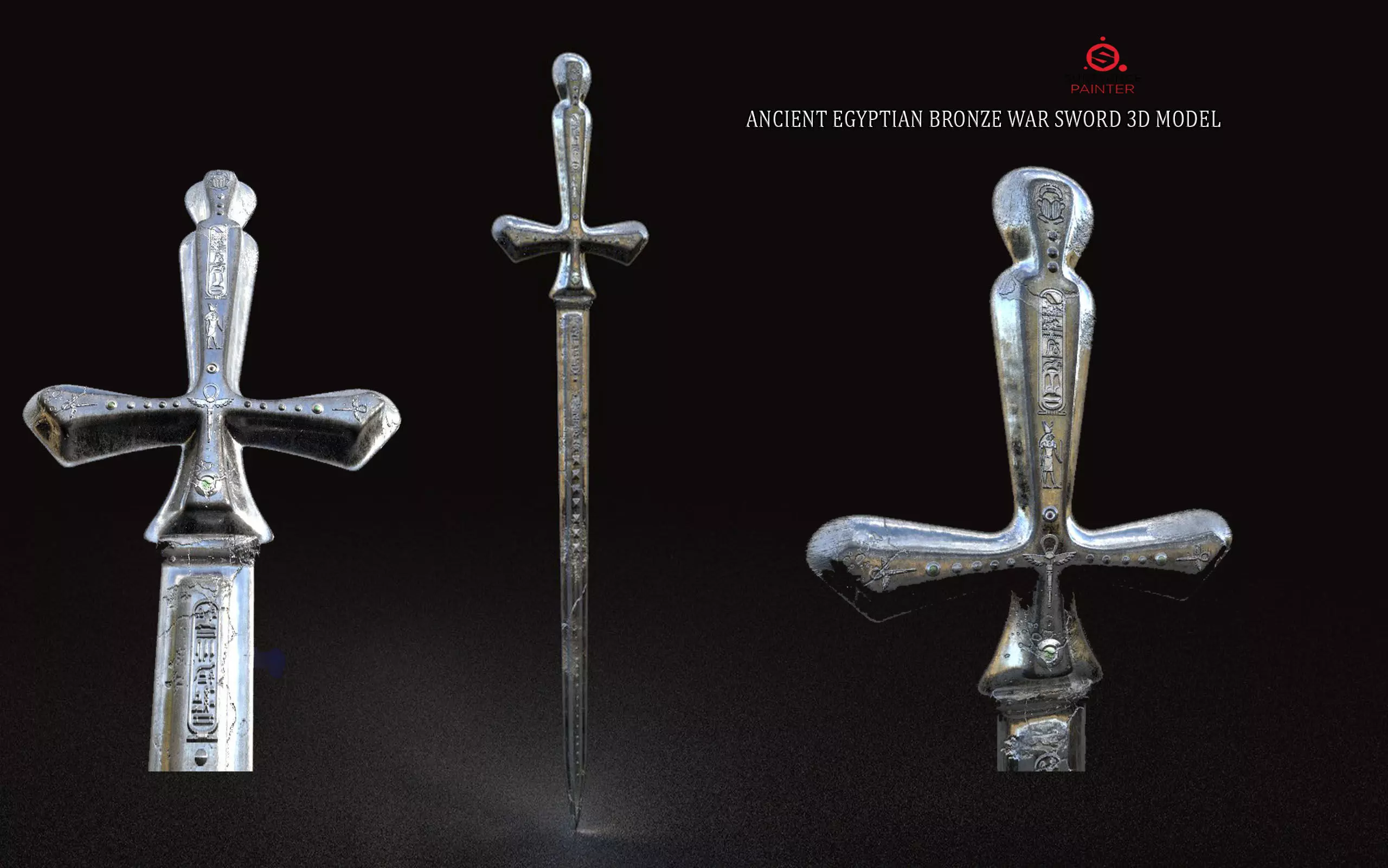 ANCIENT EGYPTIAN WAR SWORD 3D MODEL Low-poly 3D model
