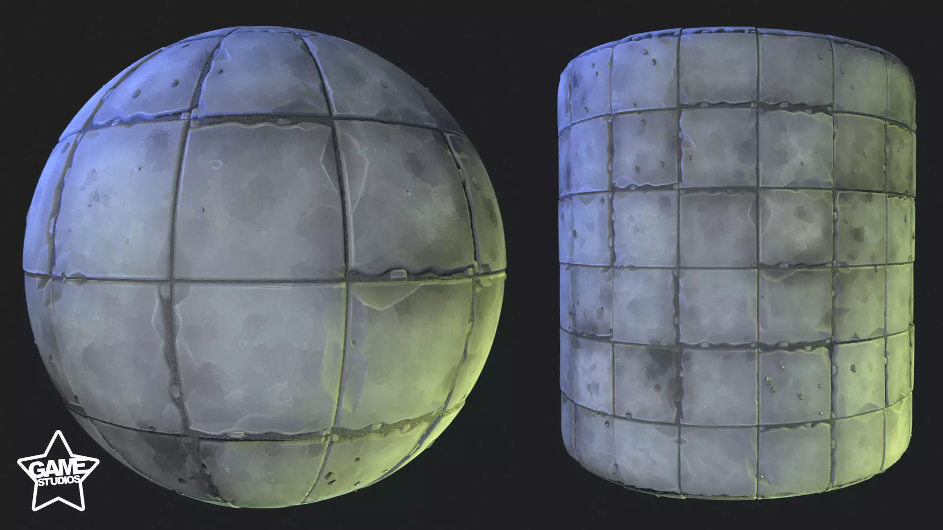 Stylized Floor Tiles Material 03 Texture