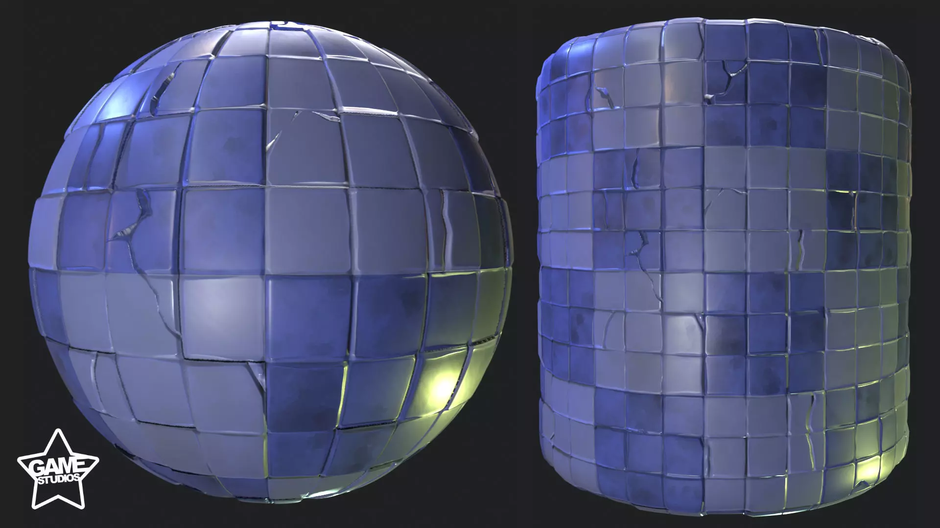 Stylized Floor Tiles Material 08 Texture