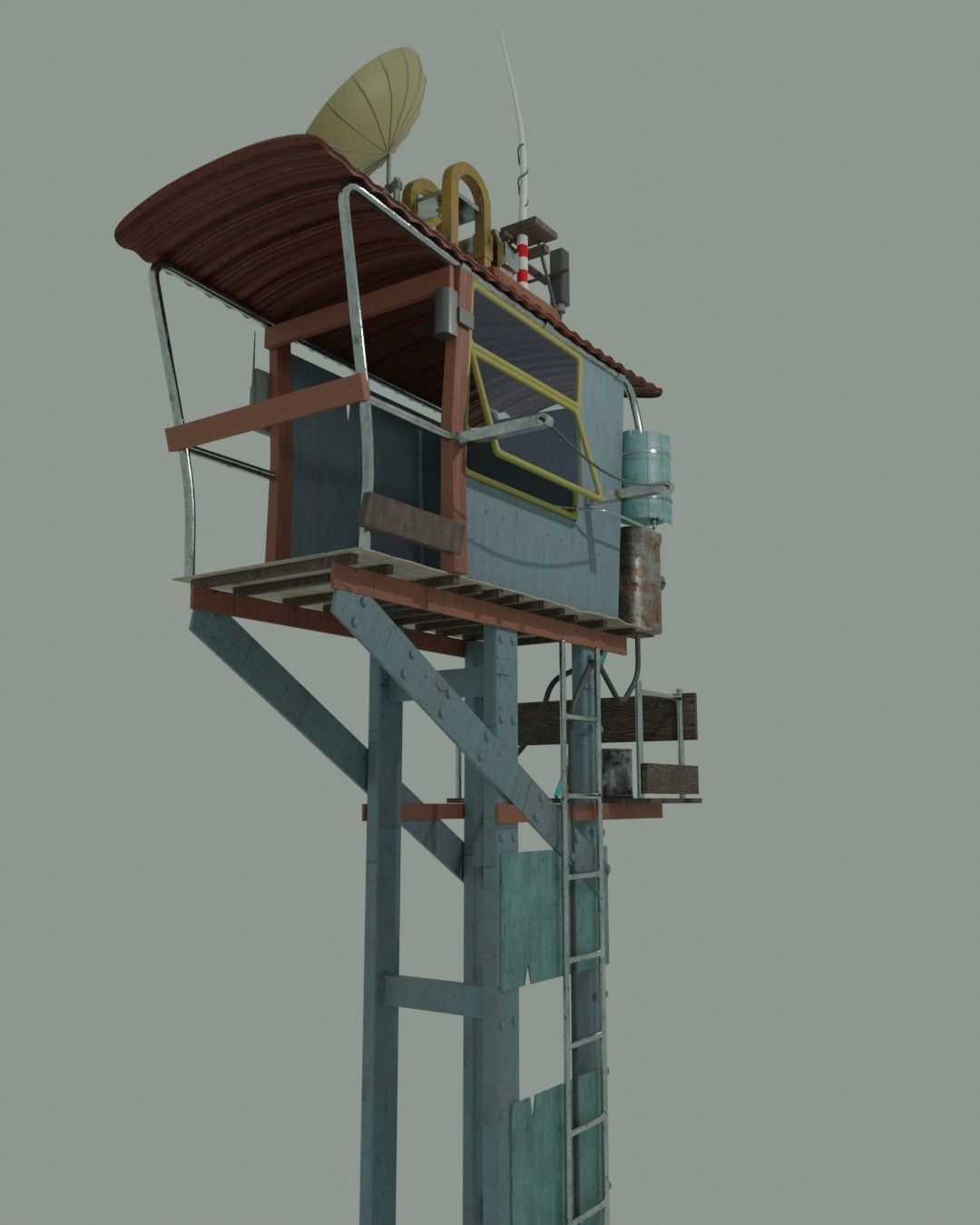 low poly home 3D model_1