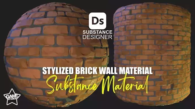 Stylized Brick Wall Material 02 Texture