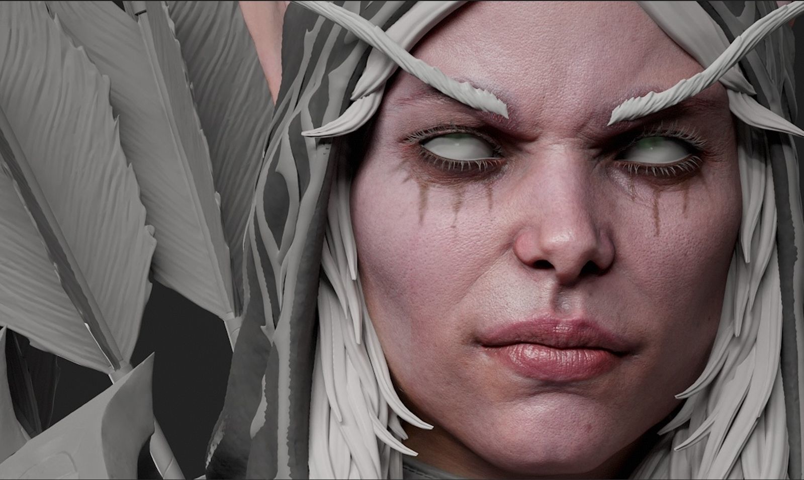 Sylvanas Bust Extreme high detail ready to print 3D print model_28