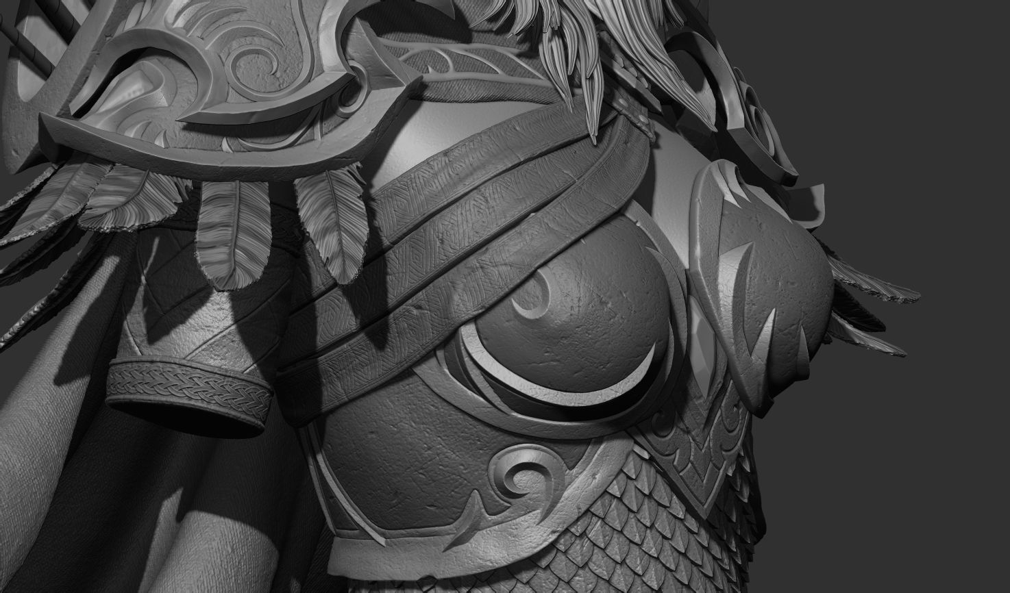 Sylvanas Bust Extreme high detail ready to print 3D print model_34