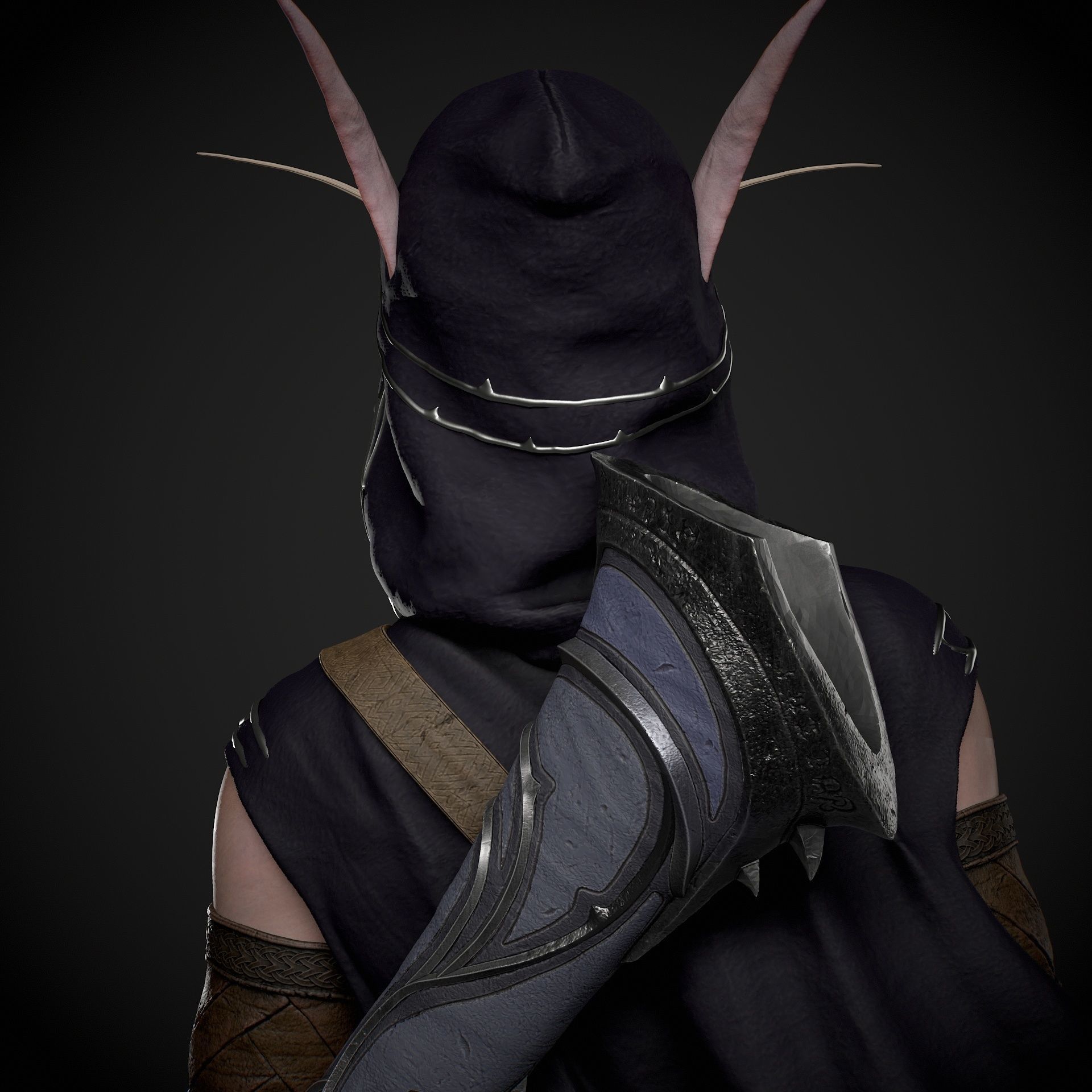 Sylvanas Bust Extreme high detail ready to print 3D print model_10