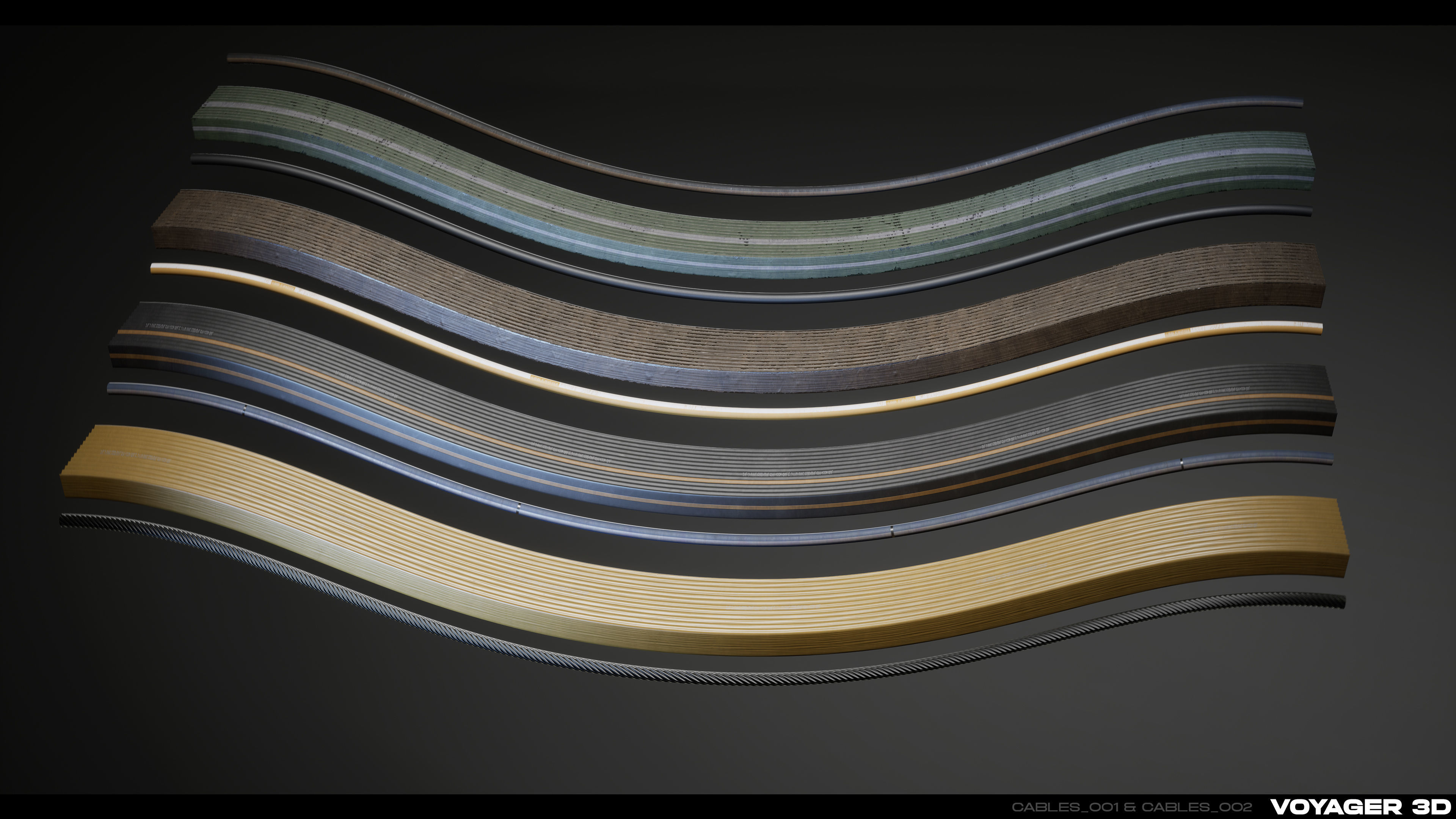 Industrial Cable Kit Vol 01 Low-poly 3D model_16