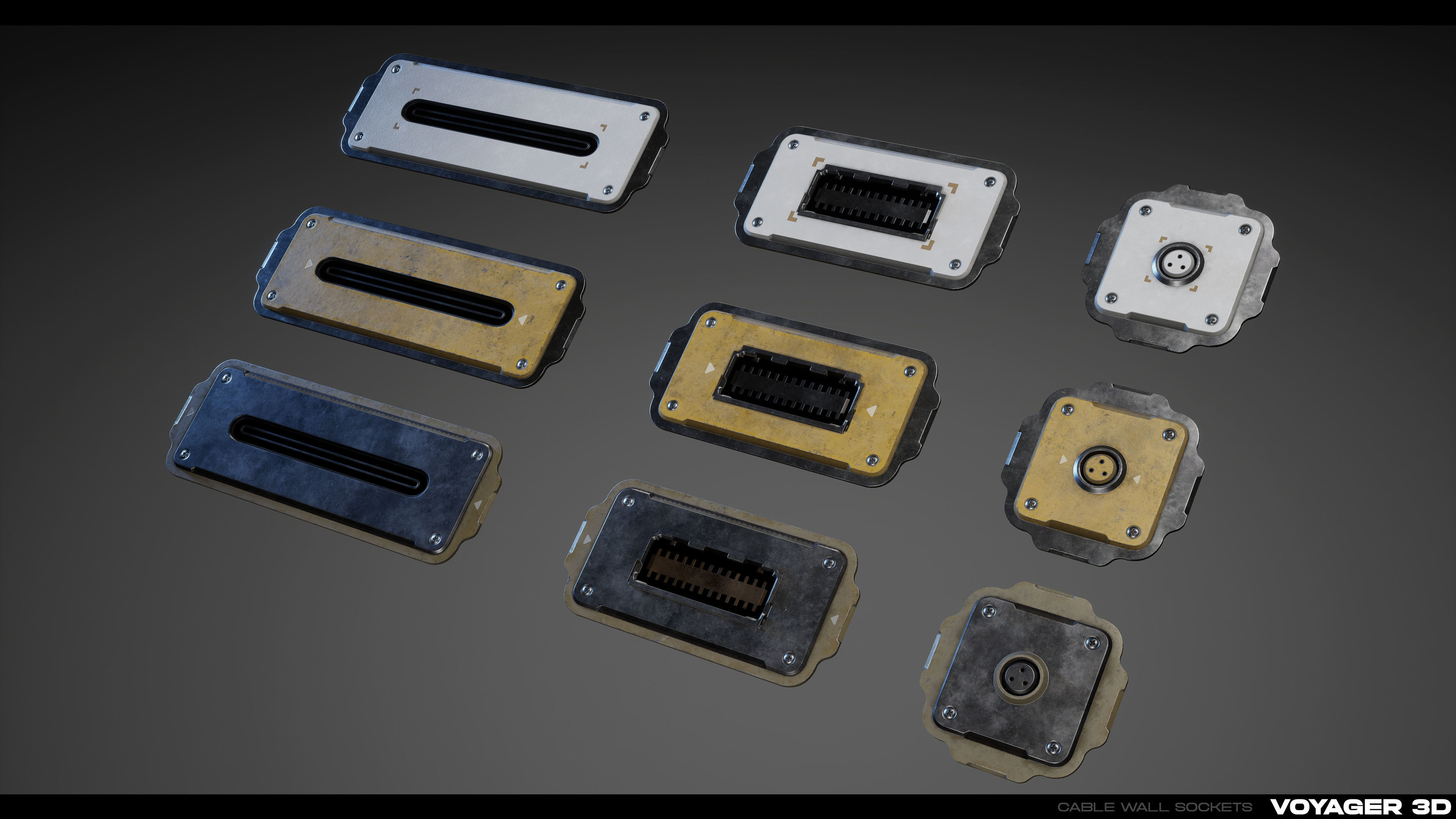 Industrial Cable Kit Vol 01 Low-poly 3D model_8