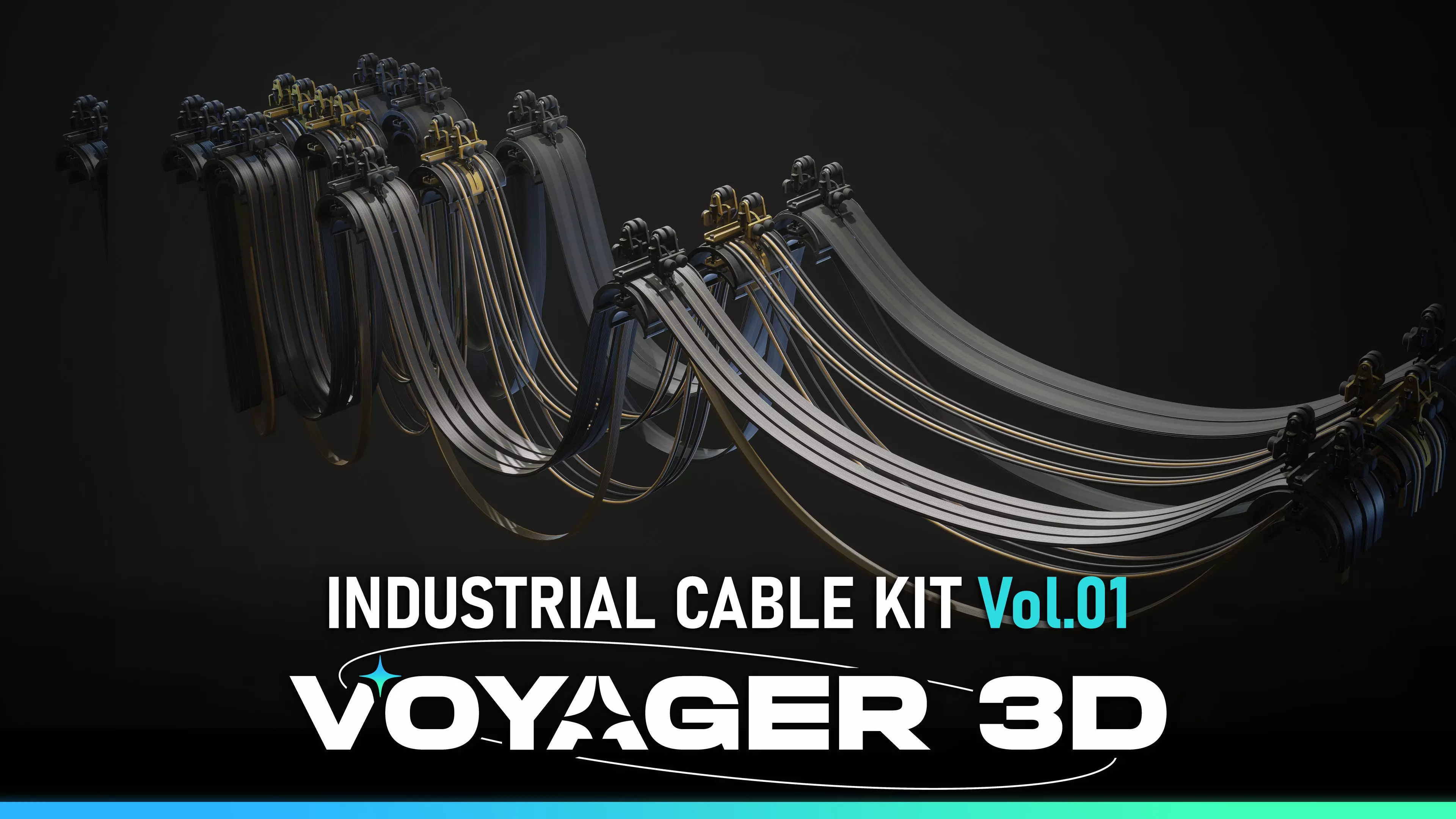 Industrial Cable Kit Vol 01 Low-poly 3D model_0