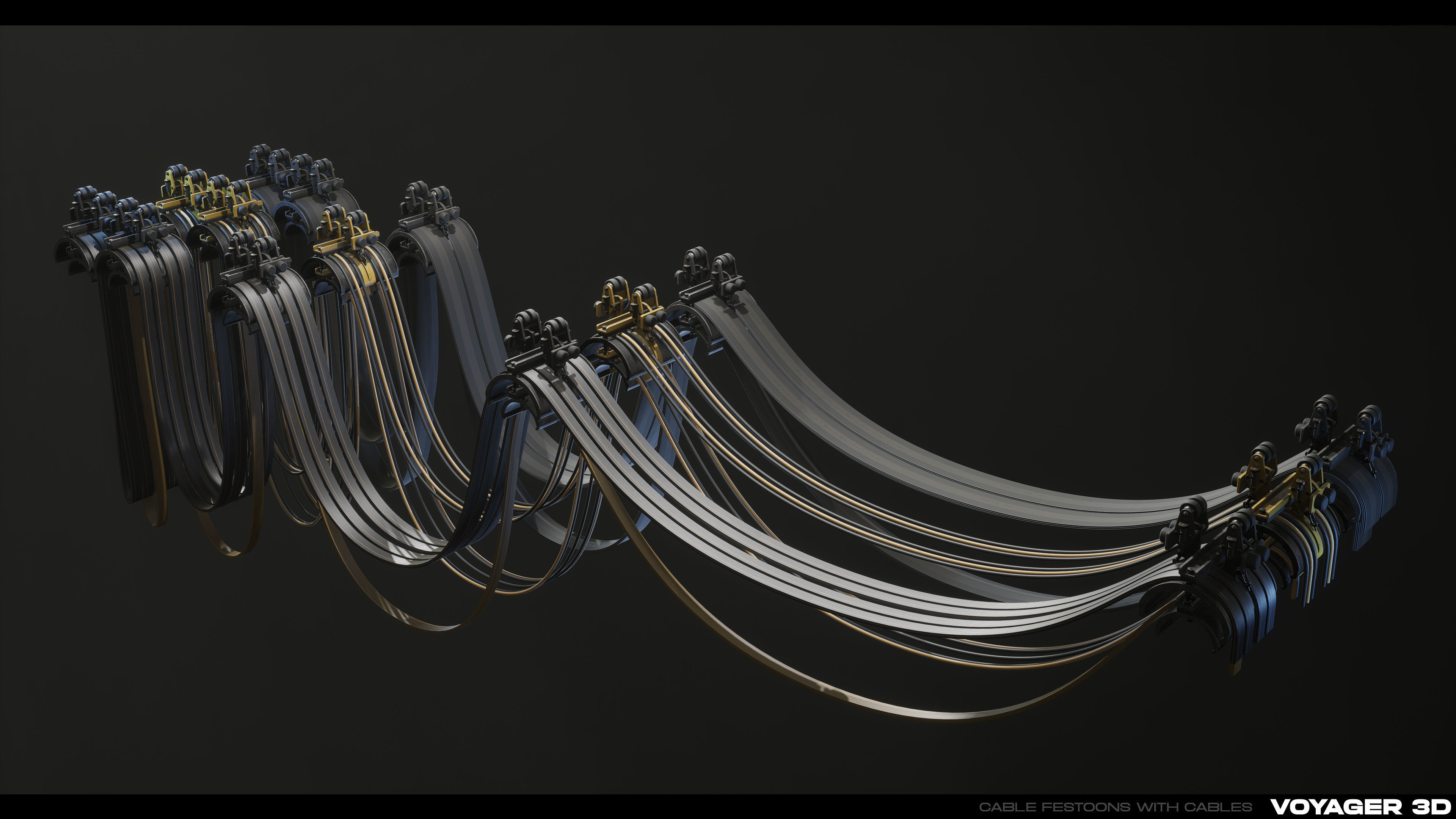 Industrial Cable Kit Vol 01 Low-poly 3D model_11