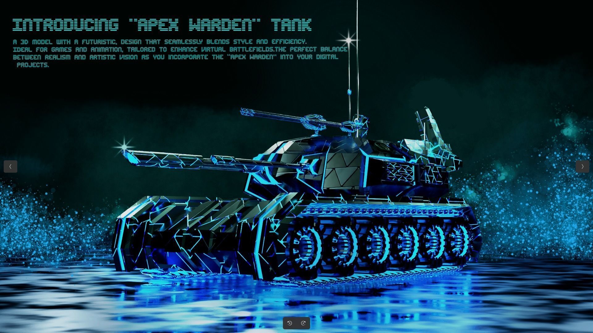 Futuristic tank 3D model_2