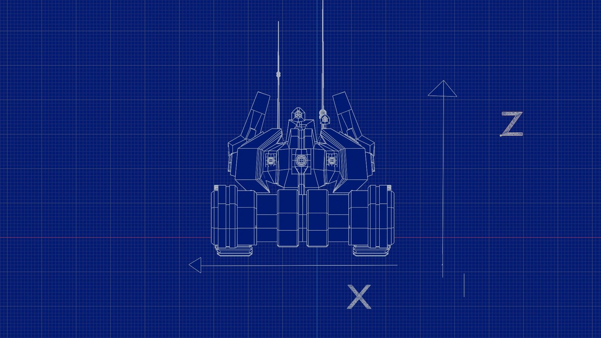 Futuristic tank 3D model_13