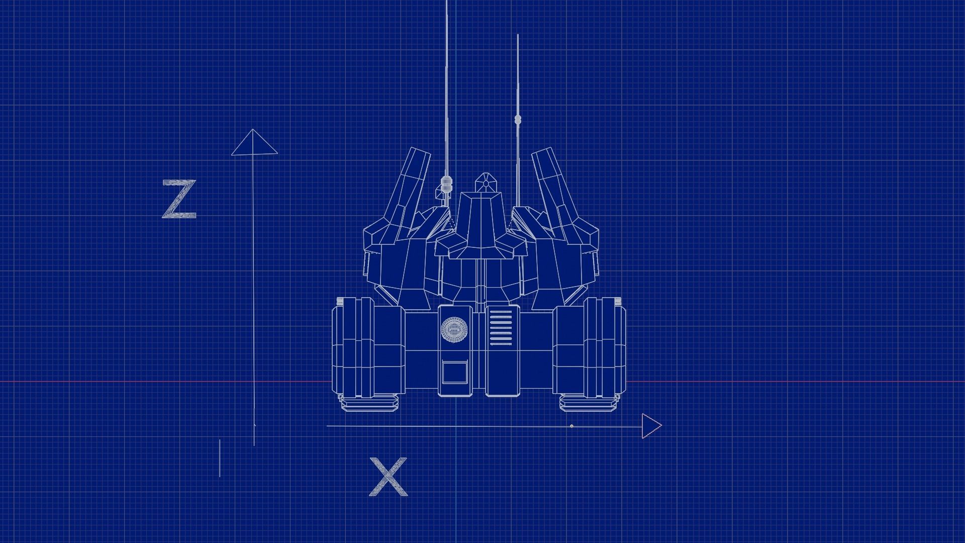 Futuristic tank 3D model_14