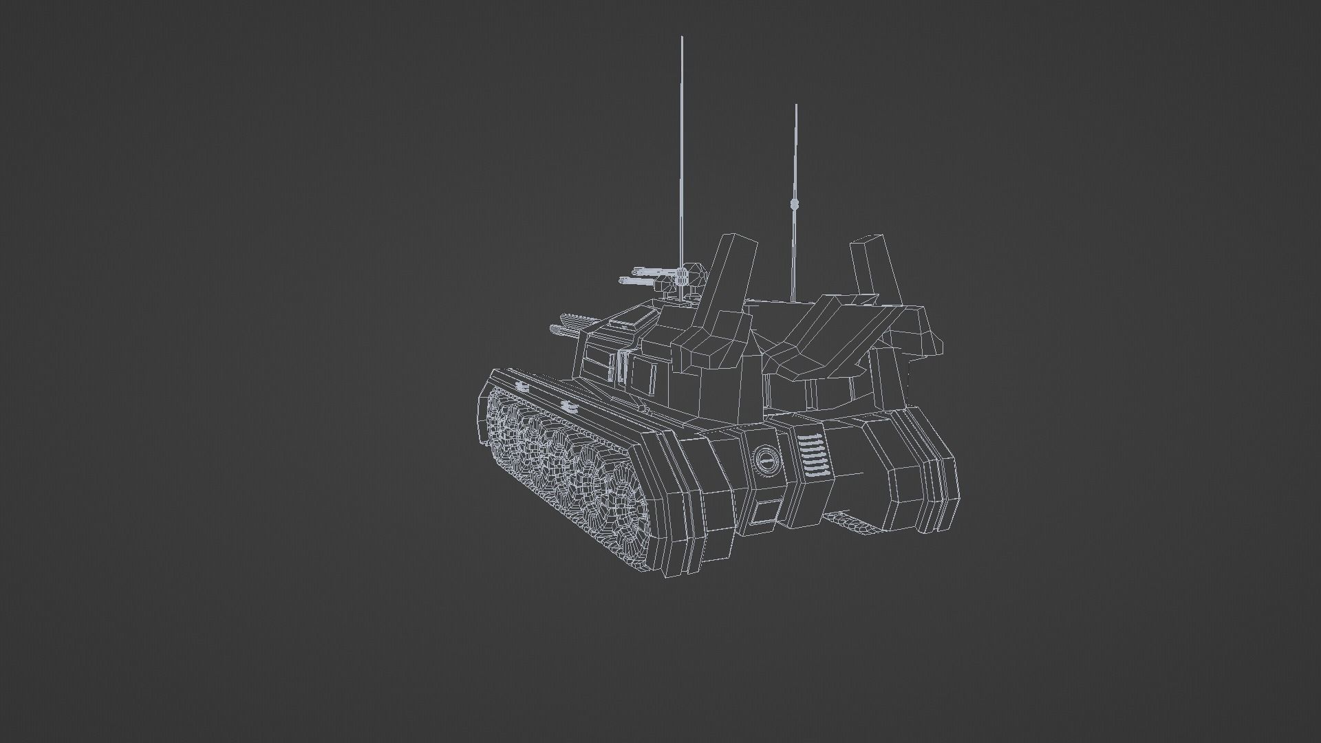 Futuristic tank 3D model_7