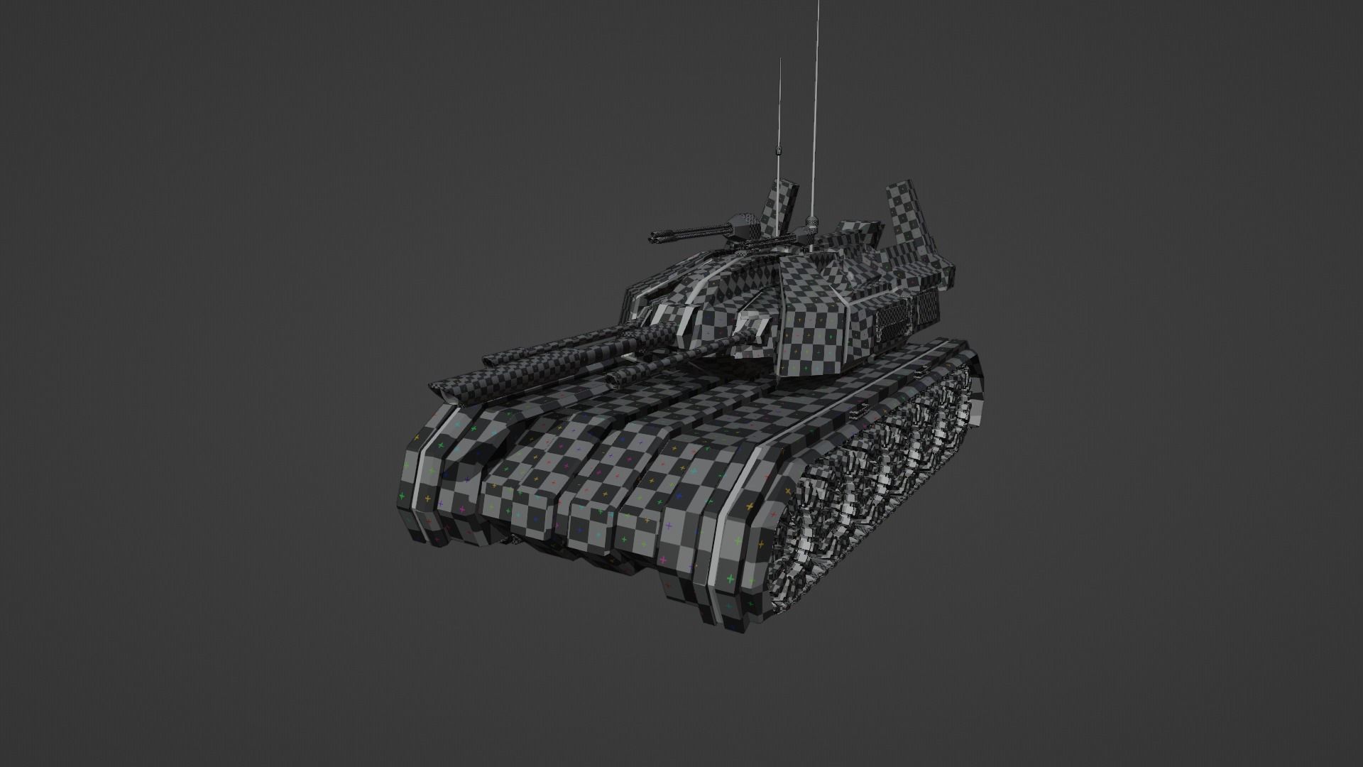 Futuristic tank 3D model_8