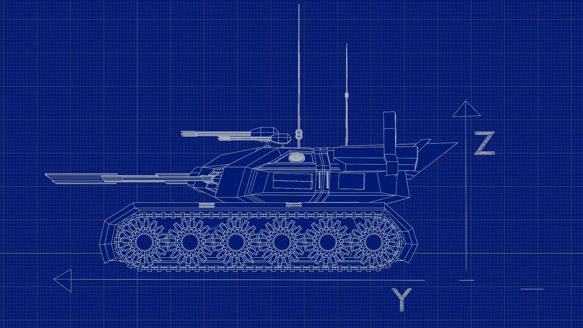 Futuristic tank 3D model_11