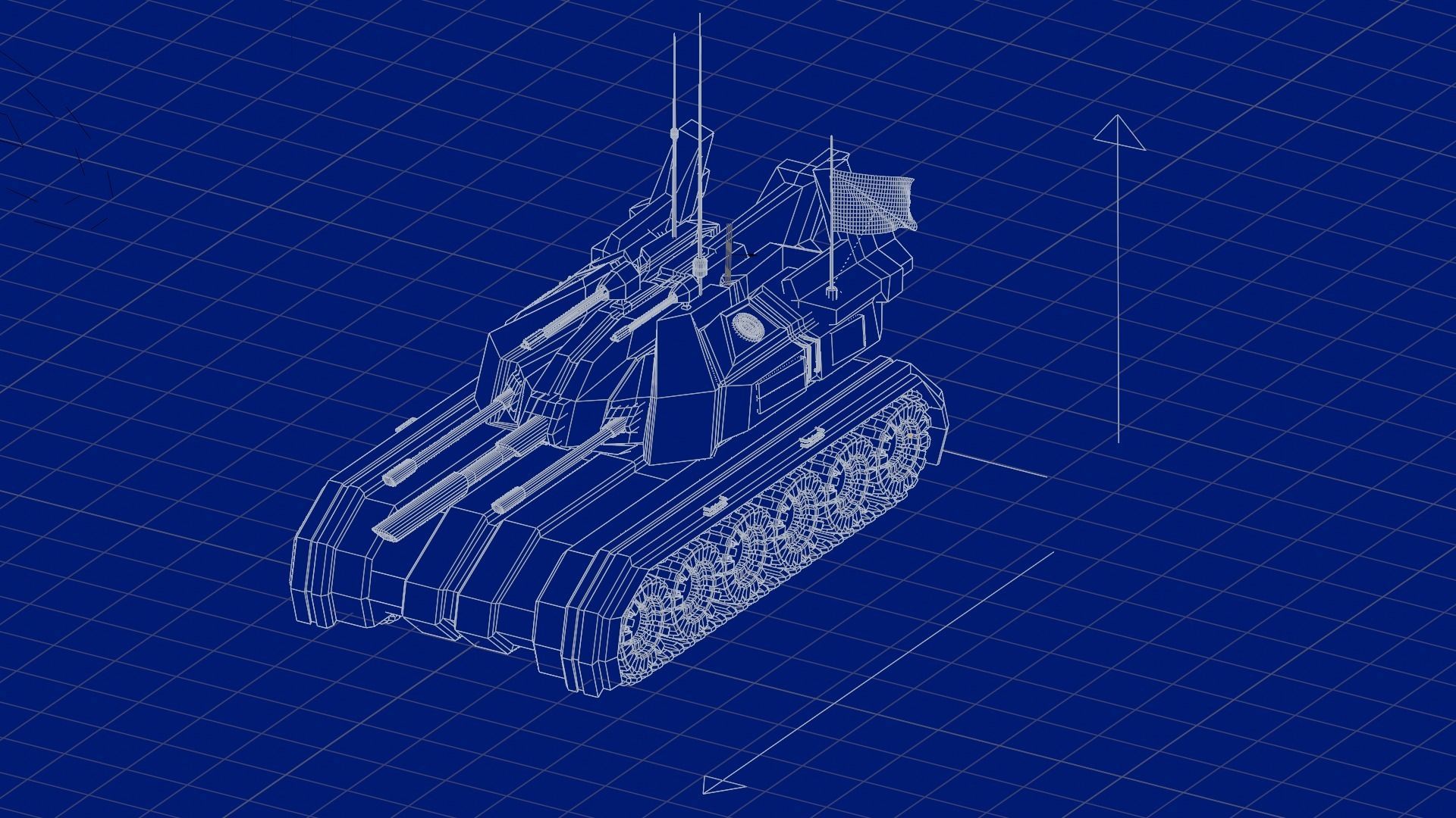 Futuristic tank 3D model_10